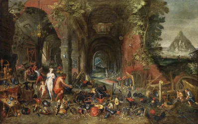Venus and Cupid in the Forge of Vulcan